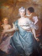 Nicolas de Largilliere La marquise de la Tour Maubourg et ses deux filles France oil painting artist